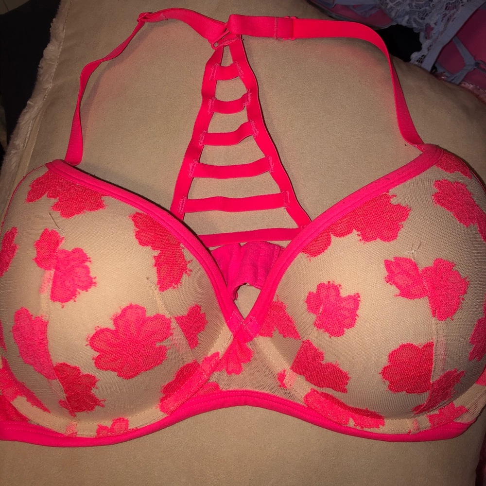 Hot pink nude bra